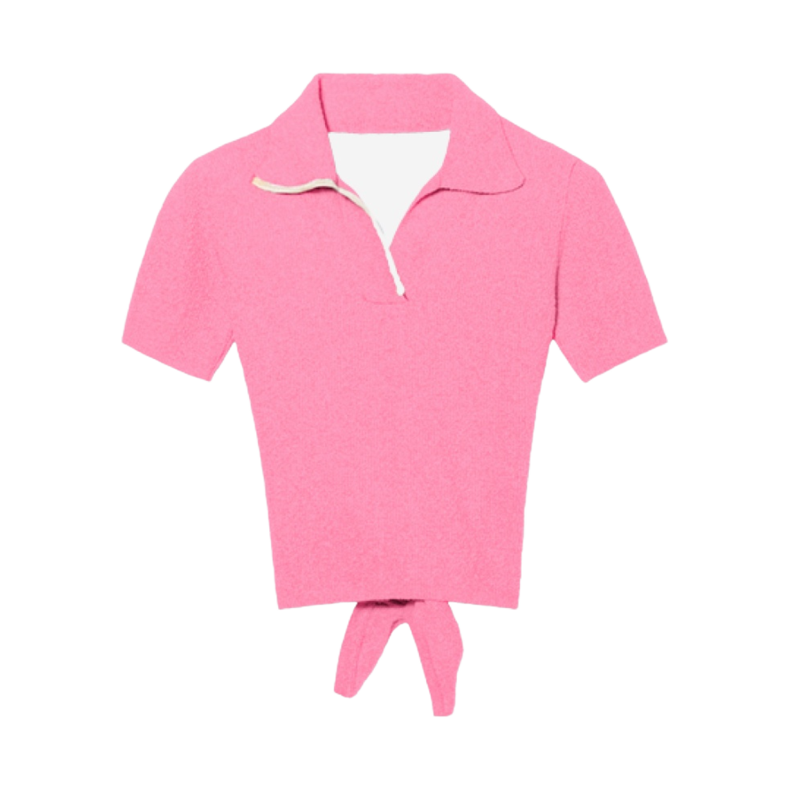 (W) 자크뮈스 르 폴로 셔츠 바그누 핑크((W) Jacquemus Le Polo Shirt Bagnu Pink) - 1