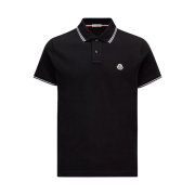 Moncler Logo Polo Shirt Black - 23SS