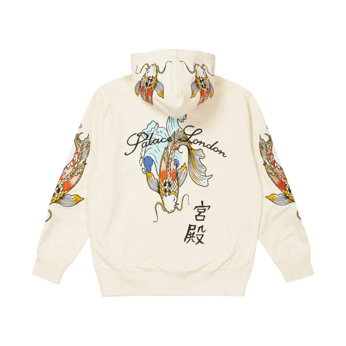 팔라스 카프 후드 집업 그레이 본 화이트 - 21FW(Palace Carp Zip Hood Bone White - 21FW) - 2