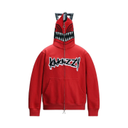 Kakazzy Full Zip Hoodie Chainsaw Man Red