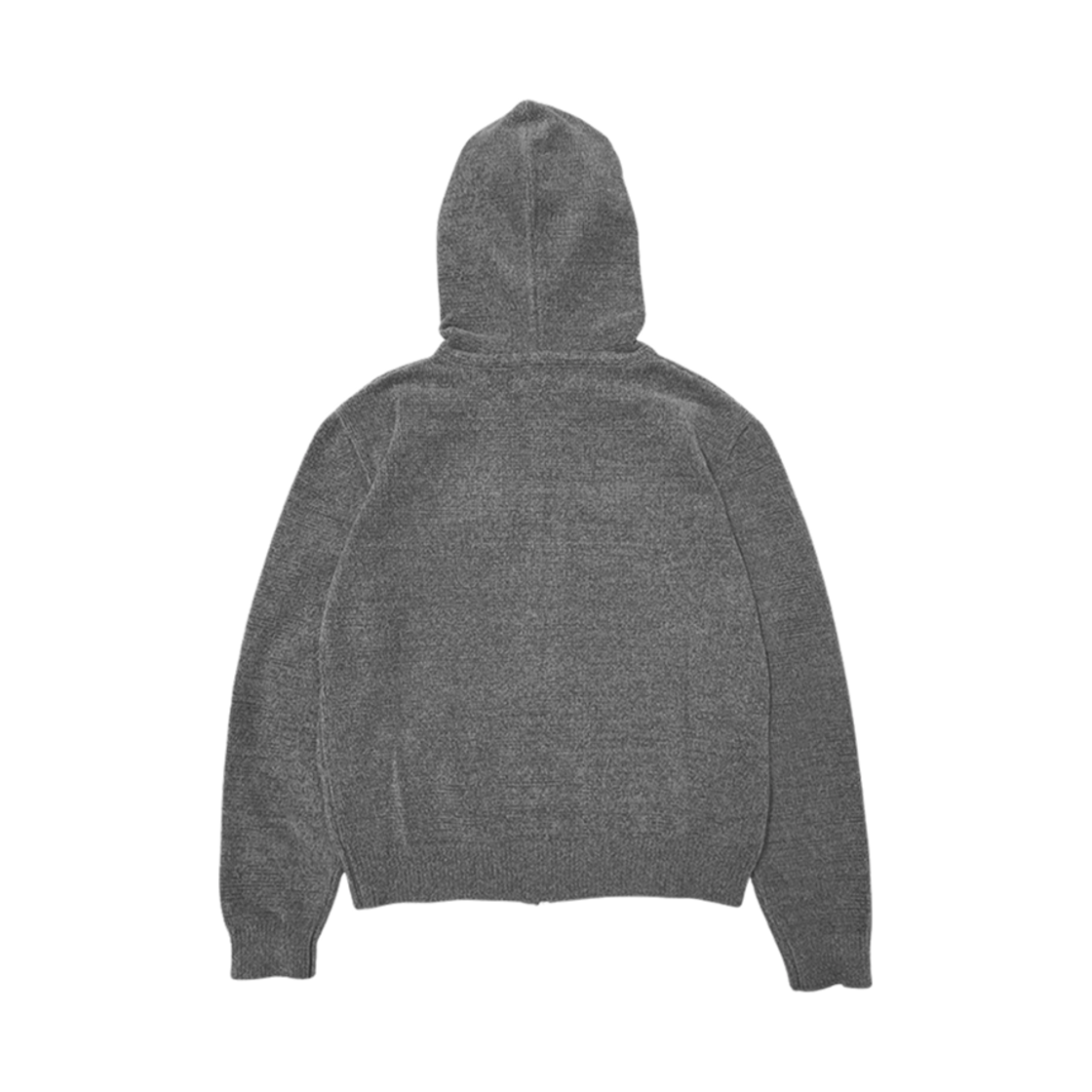 언더마이카 플로럴 세이프티 핀 어쌔신 벨벳 얀 니트 후드 멜란지 그레이 - 25SS(Undermycar Floral Safety Pin Assassin Velvet Yarn Knit Zipped Hoodie Melange Gray - 25SS) - 2