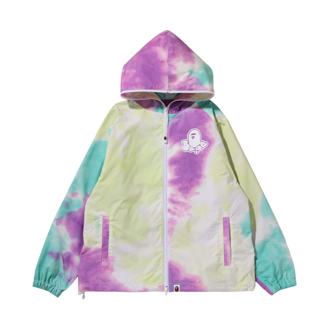 (W) 베이프 타이다이 오버사이즈 풀 집 후드 자켓 카이스((W) BAPE Tie-Dye Oversized Full Zip Hoodie Jacket Caise)