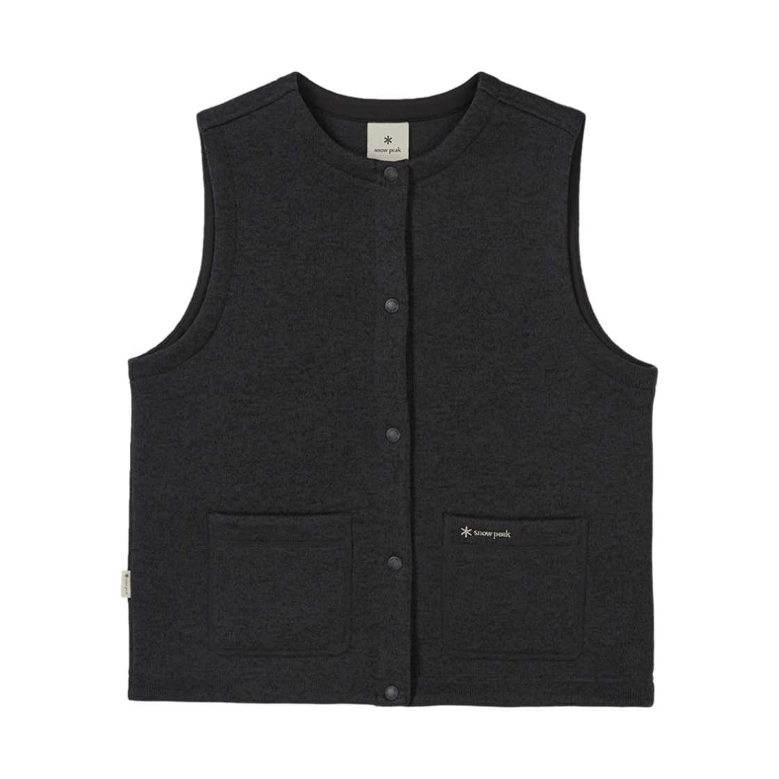 (W) 스노우 피크 니트 베스트 다크 차콜((W) Snow Peak Knit Vest Dark Charcoal)
