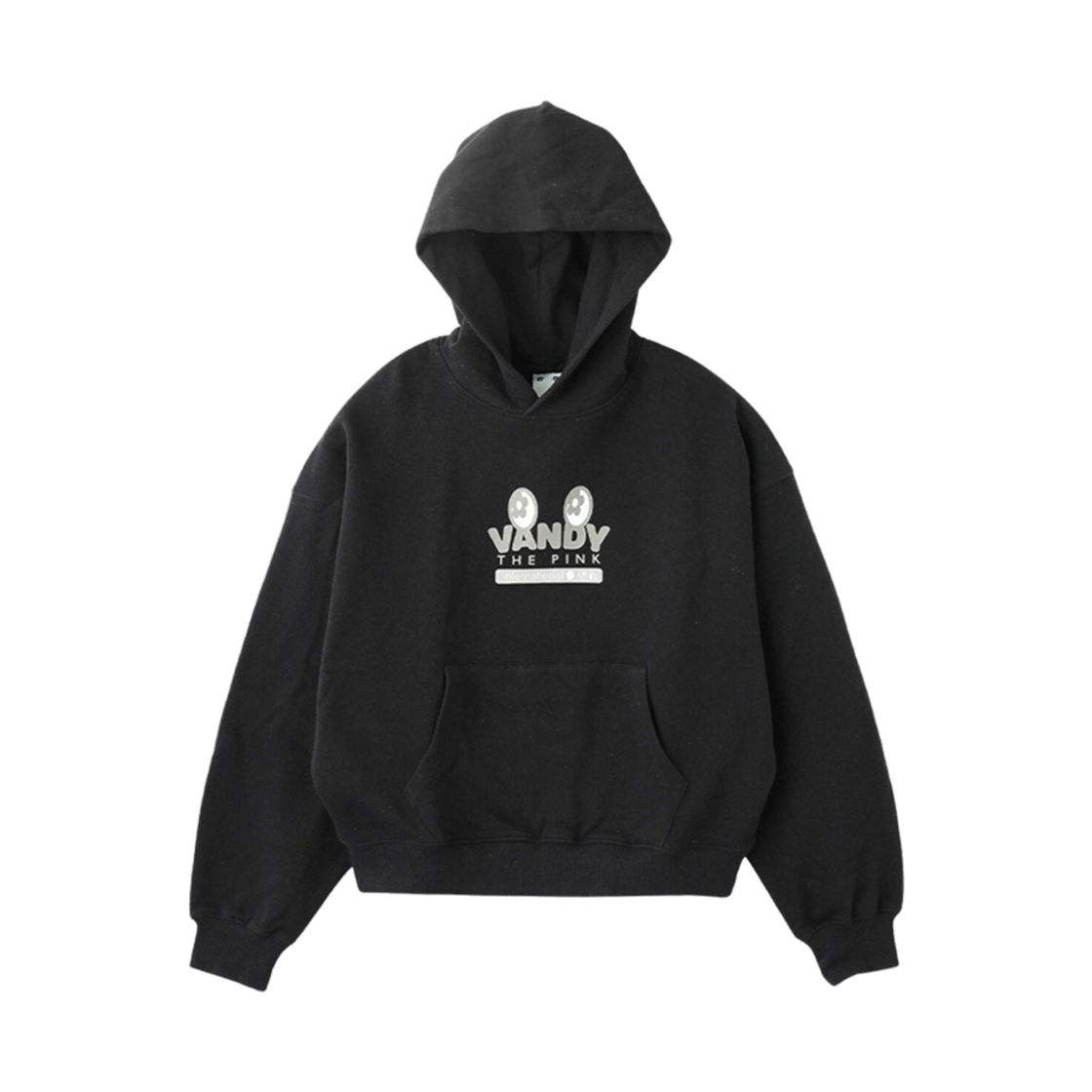 (W) 반디 더 핑크 x 엑스걸 스웨트 후드 블랙((W) Vandy The Pink x X-Girl Sweat Hoodie Black)
