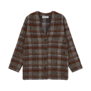 (W) Our Legacy Mid Line Cardigan Mohair Ament Check
