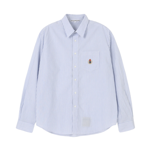 HFSC231SH06-T089 Heritage Floss Crest Striped Shirt Blue White