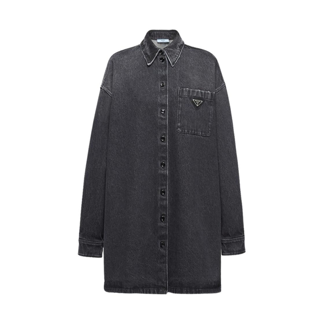 (W) 프라다 데님 셔츠 블랙((W) Prada Denim Shirt Black) - 1