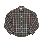 MJD Cropped Check Shirt Choco Brown