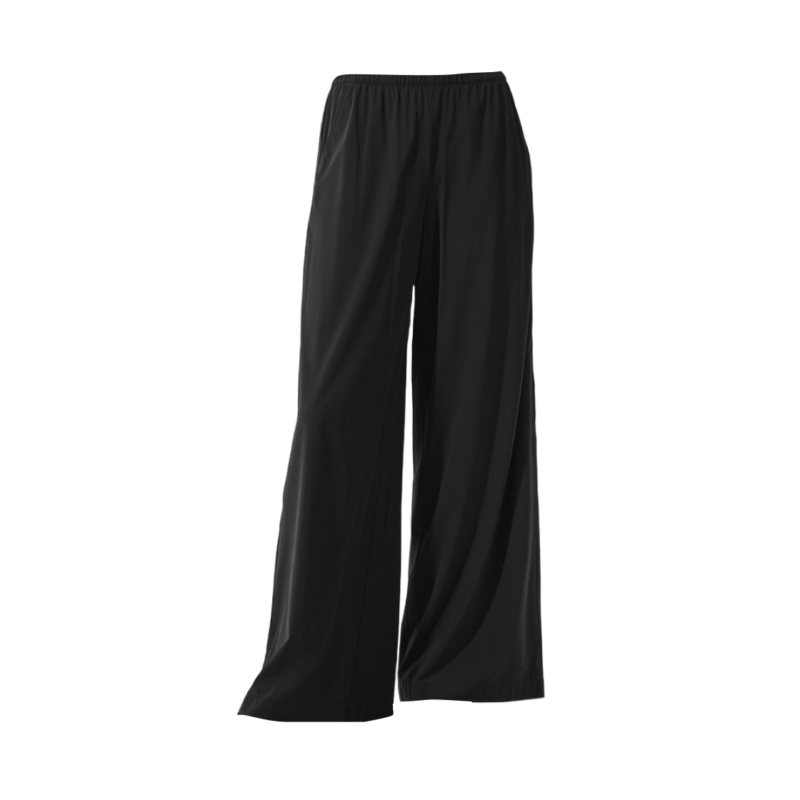 (W) 알로 요가 브리지 와이드 레그 팬츠 블랙((W) Alo Yoga Breezy Wide Leg Pants Black)
