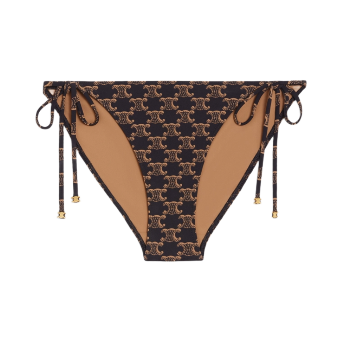 (W) 셀린느 모노그램 매트 저지 스윔수트 바텀 토피 브라운((W) Celine Swimsuit Bottom In Monogram Matte Jersey Toffee Brown) - 1