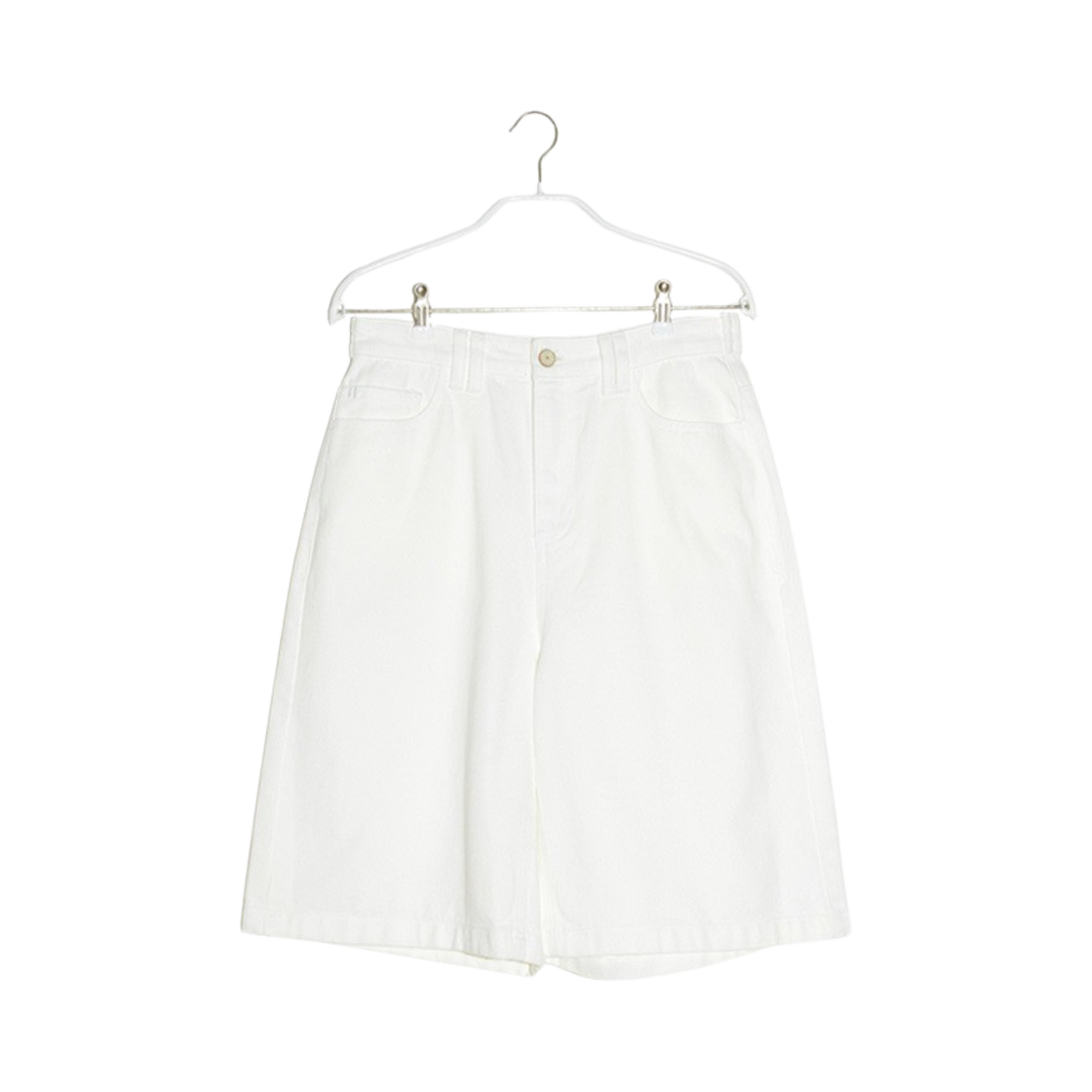 엔오르 우먼 플랩 버뮤다 팬츠 화이트(Enor Women Flap Bermuda Pants White)