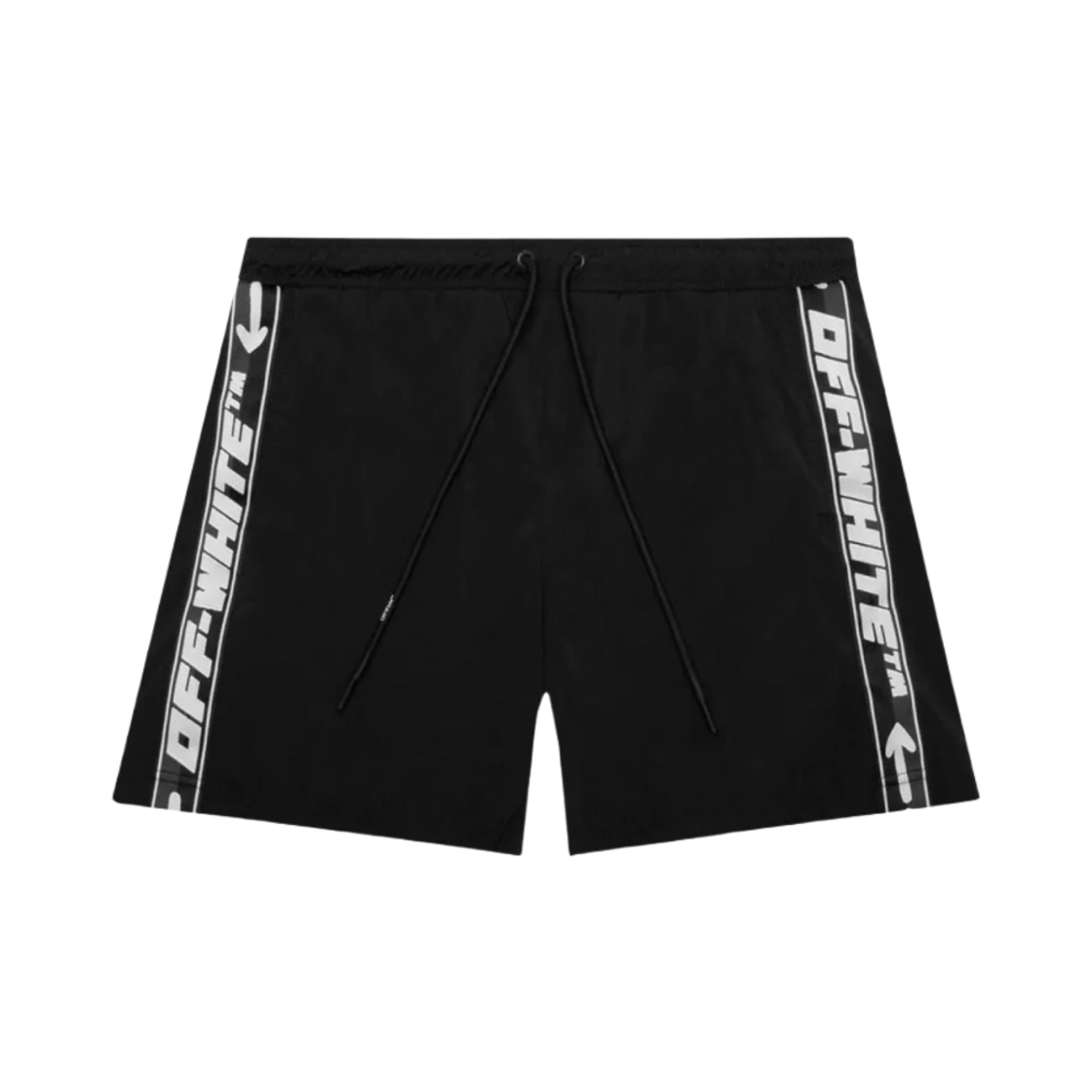 OMFA015C99FAB0011001 Off-White ATHL Logoband Swimshorts Black