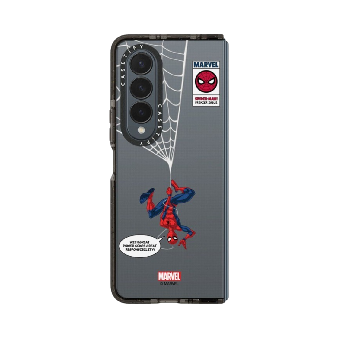 케이스티파이 x 마블 갤럭시 스파이더맨 행잉 임팩트 케이스 클리어 블랙(Casetify x Marvel Galaxy Spider-Man Hanging Impact Case Clear Black) - 4