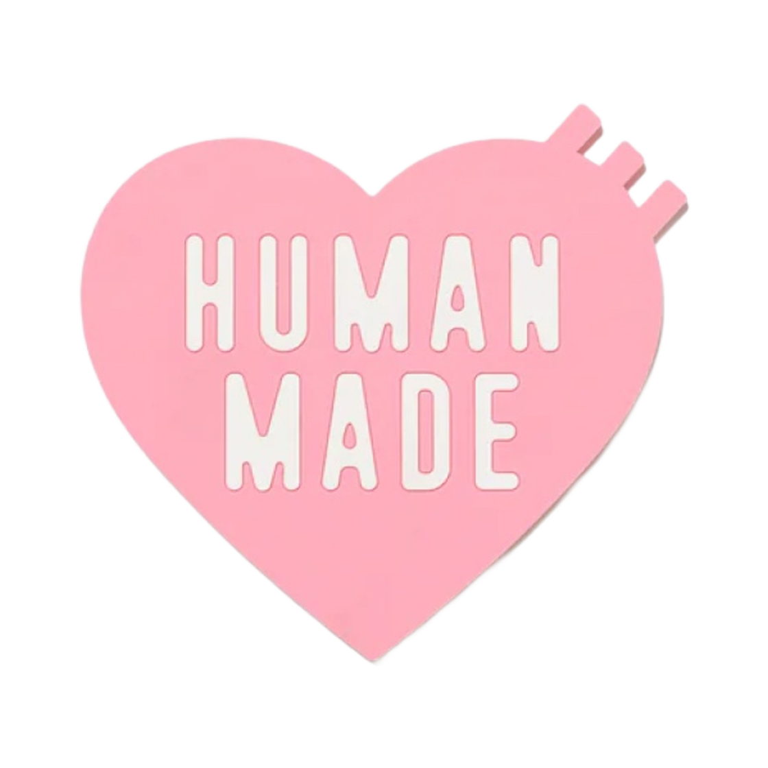 HM27GD075 Human Made Heart Rubber Coaster Pink