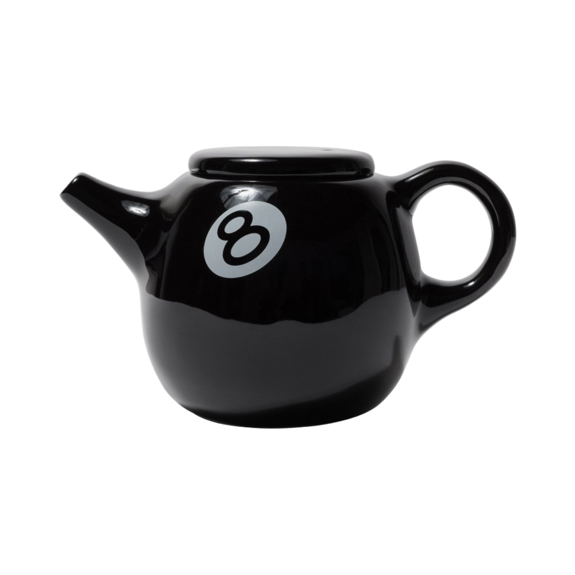 138796 Stussy 8 Ball Ceramic Teapot Black