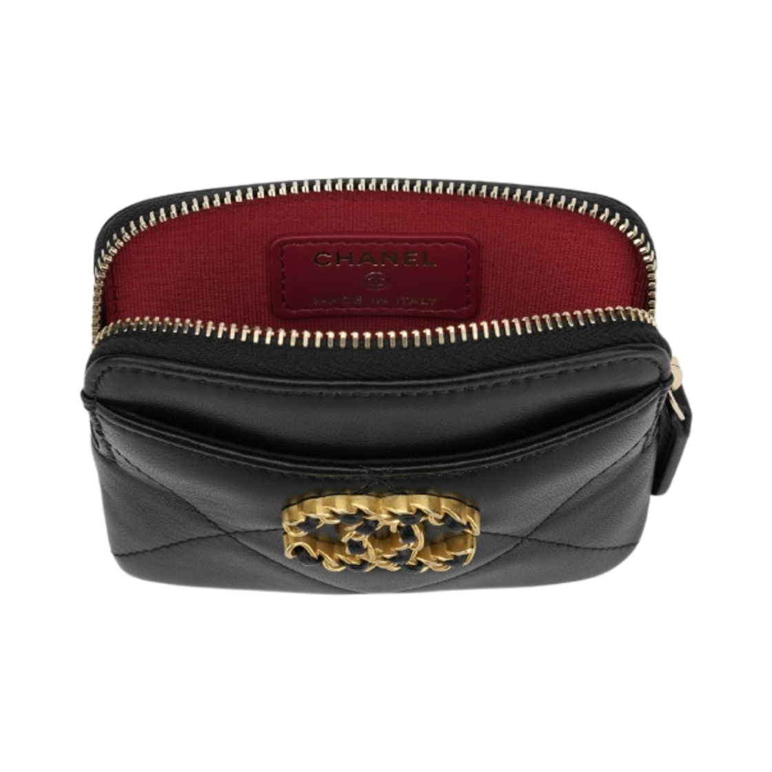 샤넬 19 지퍼 코인 지갑 램스킨 & 골드 메탈 블랙(Chanel 19 Zipped Coin Purse Lambskin & Gold Black) - 3