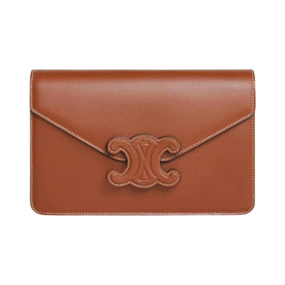 셀린느 샤이니 카프스킨 트리옹프 체인 월렛 탄(Celine Wallet on Chain Triomphe in Shiny Calfskin Tan) - 1
