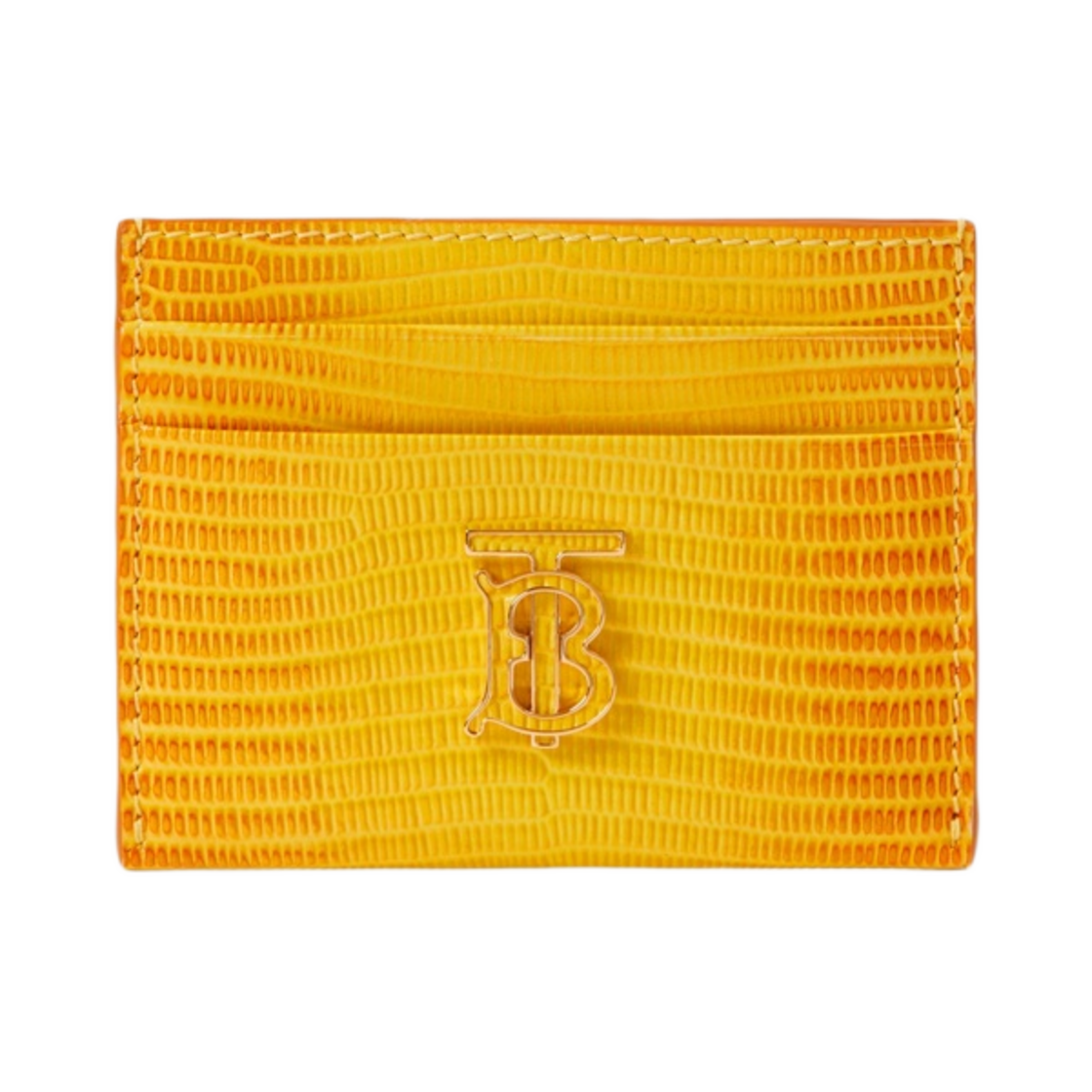 버버리 엠보스드 레더 TB 카드 케이스 쿨 레몬 메리골드(Burberry Embossed Leather TB Card Case Cool Lemon Marigold) - 1