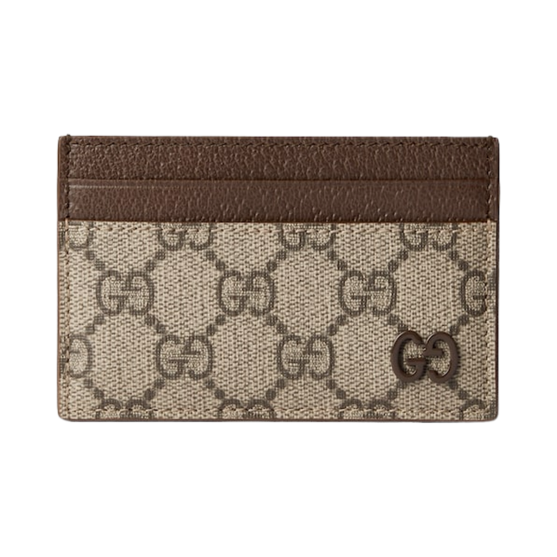 구찌 GG 마몽 바이컬러 GG 카드 케이스 베이지 에보니(Gucci GG Marmont Bi-Color GG Card Case Beige Ebony)