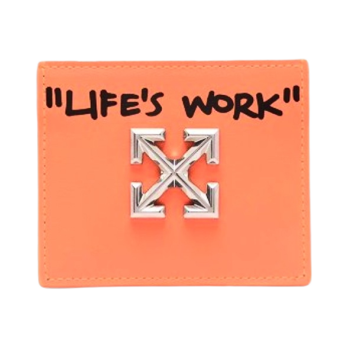 OWND027S23LEA0012010 Off-White “Life’s Work” Card Holder Orange