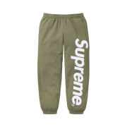 Supreme Satin Applique Sweatpants Light Olive - 23FW