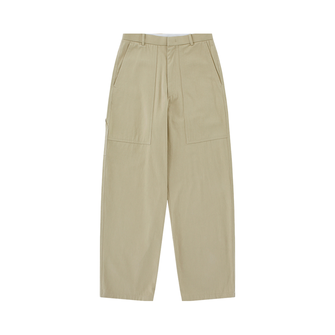 FW23PTS082BI Hongwoosung Patched Workwear Trousers Beige