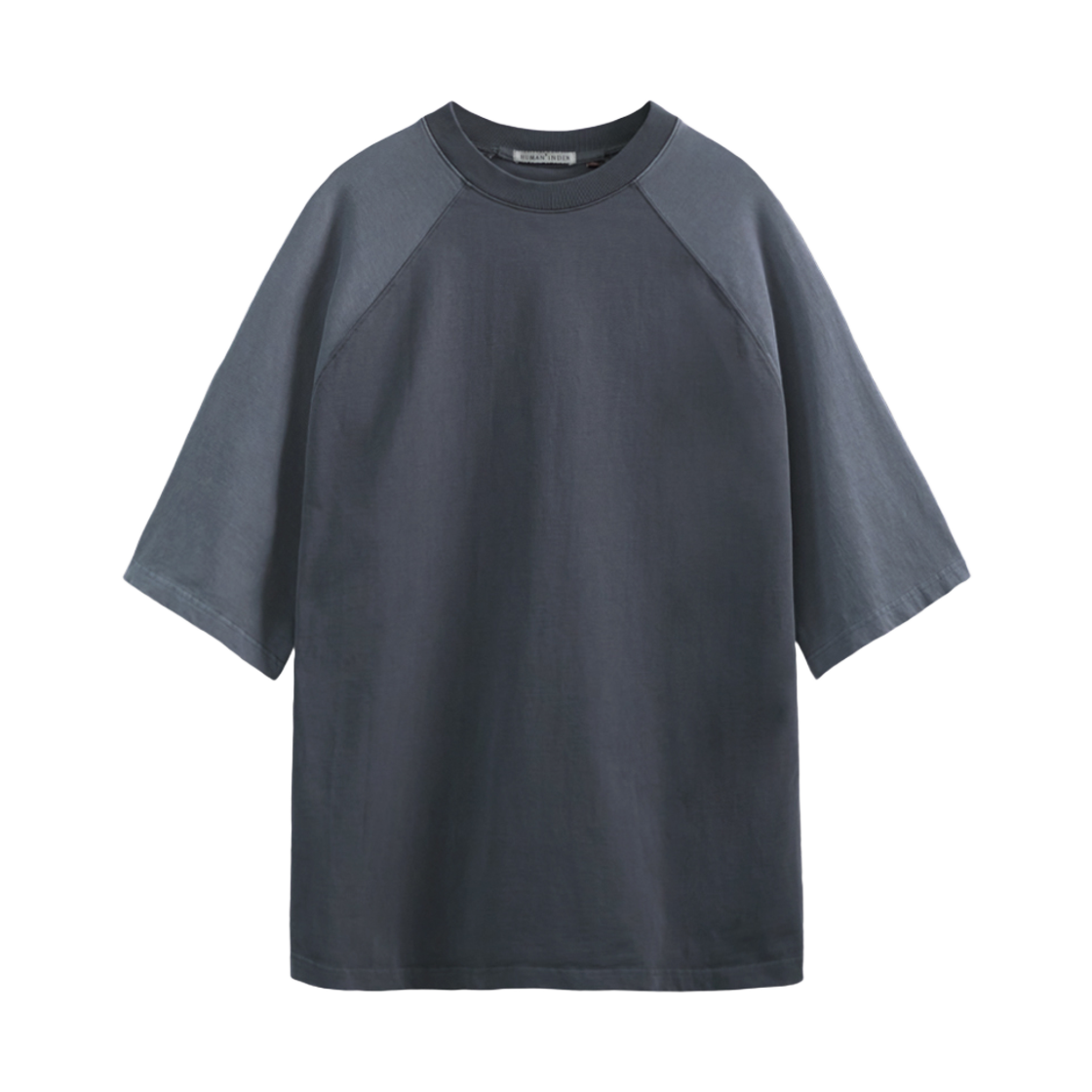 폴리테루 휴먼인덱스 휴먼 래글런 1/2 모크티 블루(Polyteru Human Index Human Raglan 1/2 Mock T-Shirt Blue)