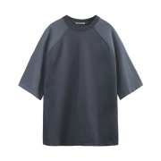 Polyteru Human Index Human Raglan 1/2 Mock T-Shirt Blue