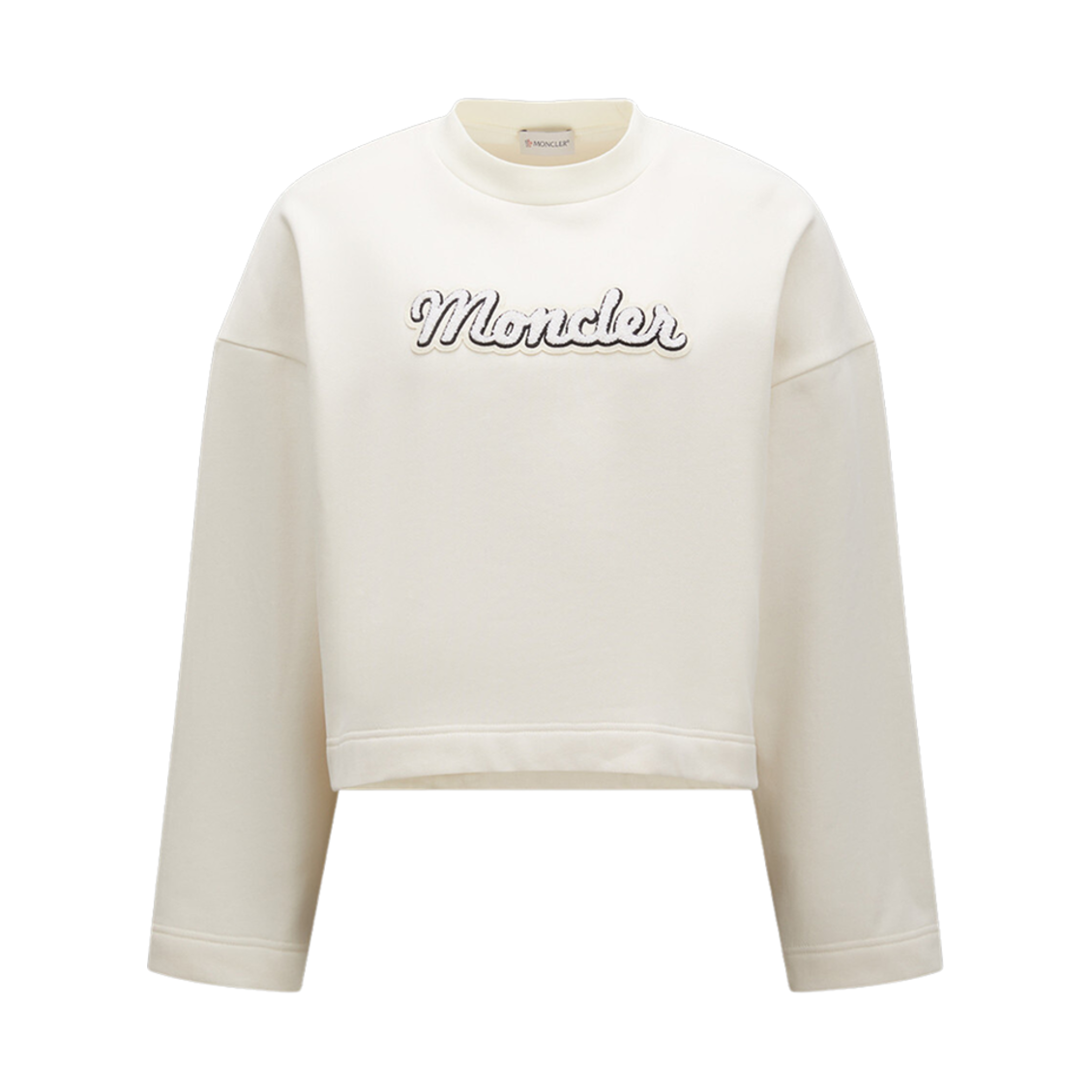 (W) 몽클레르 로고 스웨트셔츠 화이트 - 23FW((W) Moncler Logo Sweatshirt White - 23FW) - 1