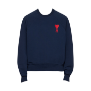 AMI de Coeur Oversized Sweatshirt Navy - Ssense Exclusive