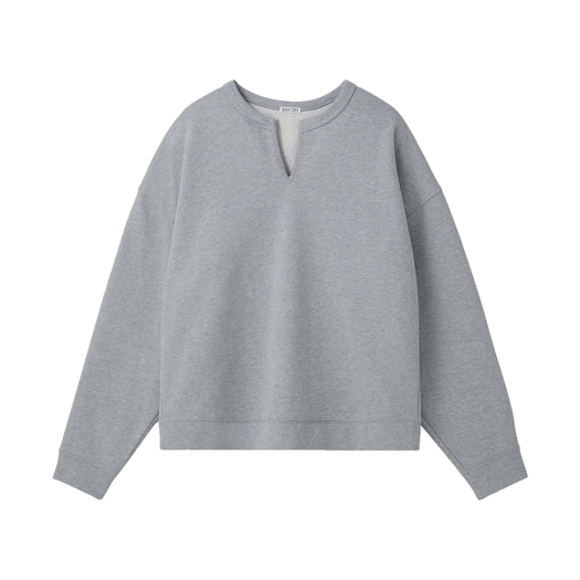 RM25SJTP011MG Recto RC Cut & Embroidery Sweatshirt Melange Grey
