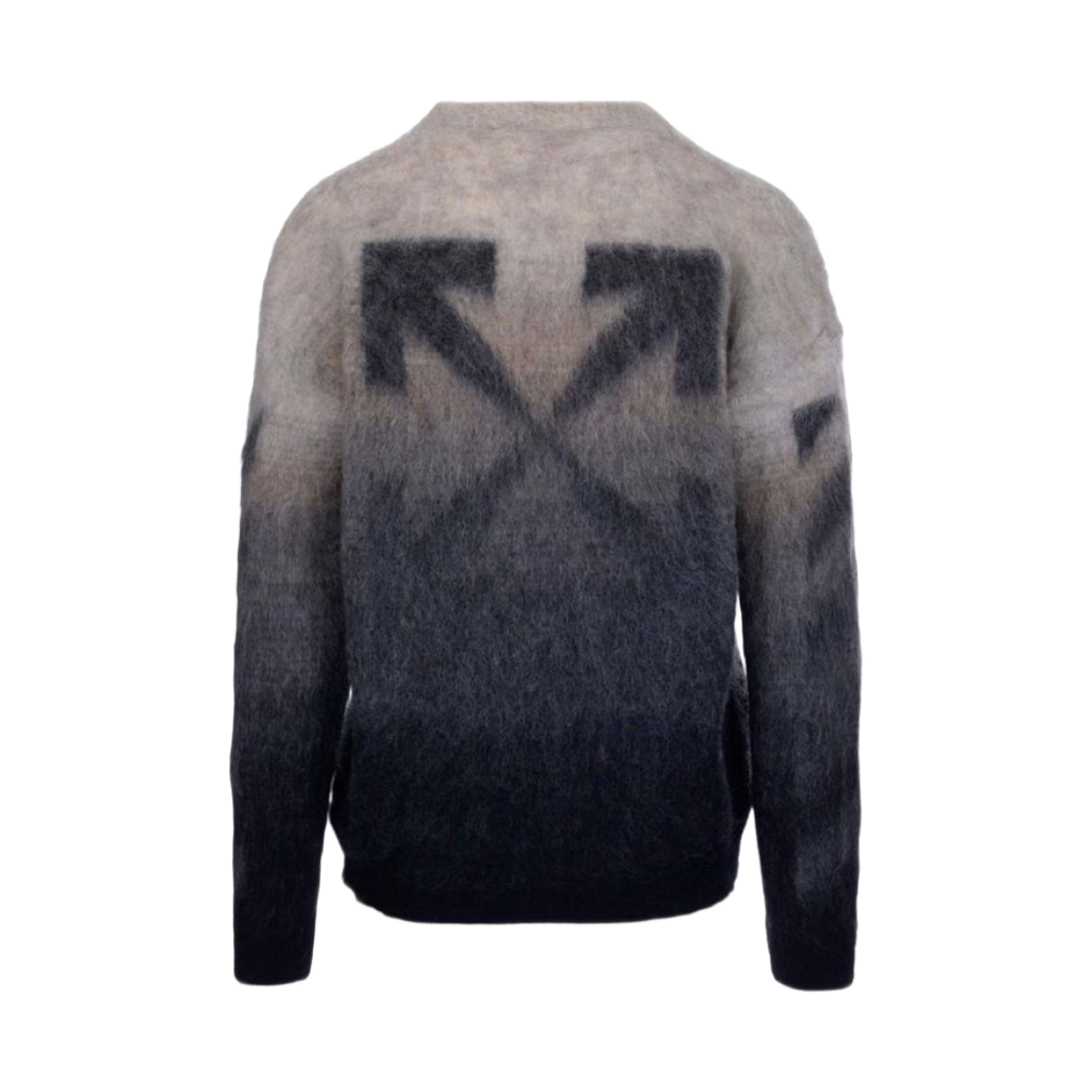 오프화이트 다이애그 브러쉬드 크루넥 니트 다크 샌드 블랙(Off-White Diag Brushed Crewneck Knit Dark Sand Black) - 1