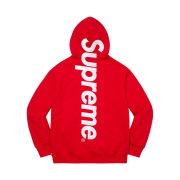 Supreme Satin Applique Hooded Sweatshirt Red - 22FW