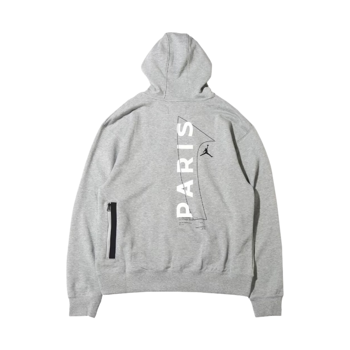 조던 x 파리 생제르맹 플리스 풀오버 후드 다크 그레이 헤더 화이트 - US/EU(Jordan x Paris Saint-Germain Fleece Pullover Hoodie Dark Grey Heather White - US/EU) - 2