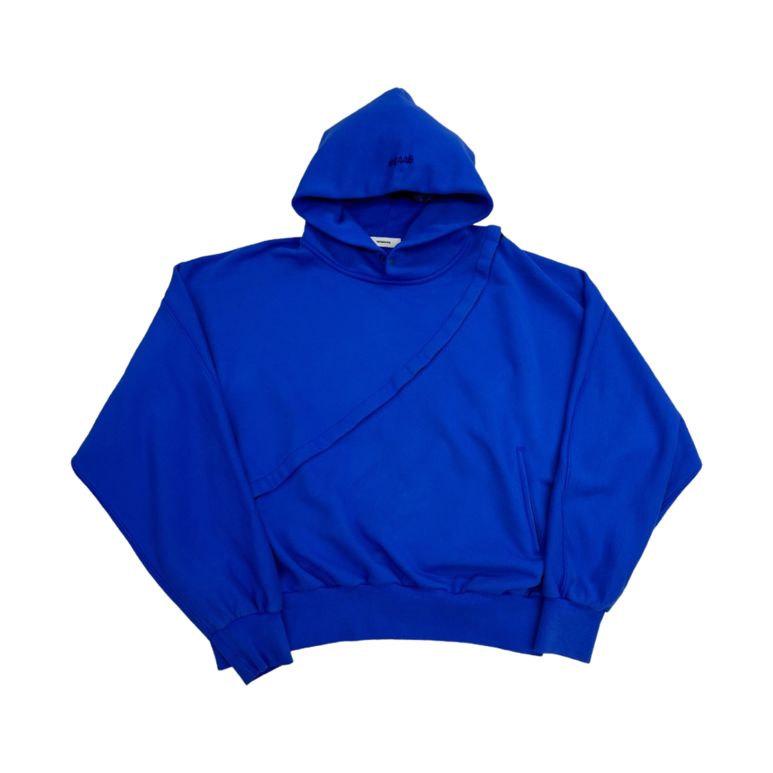 논노드 x 신세계 BAYC #8446 2 피스 크롭 후드 워시드 블루(Nonnod x Shinsegae BAYC #8446 2-Piece Cropped Hoodie Washed Blue)