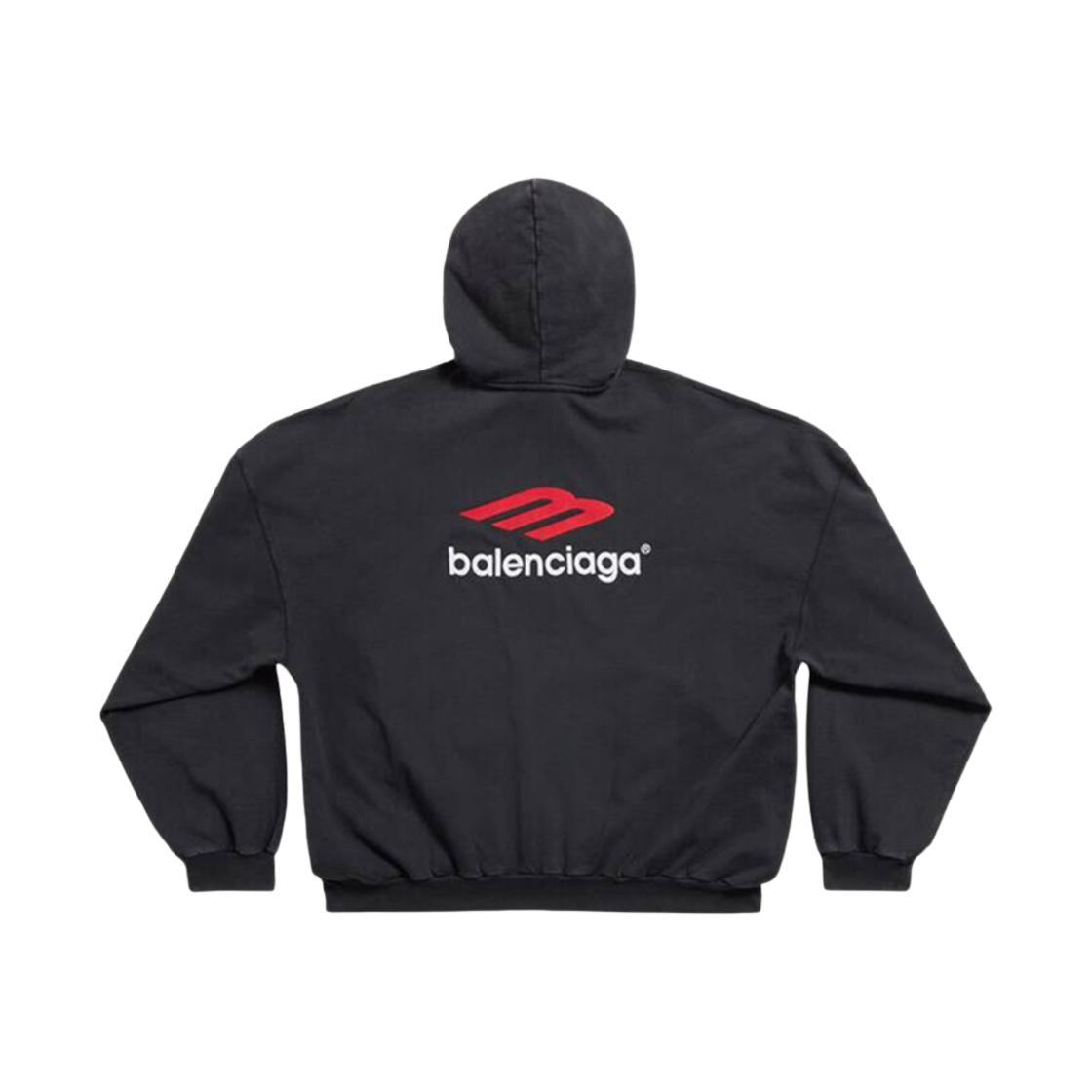 발렌시아가 3B 스포츠 아이콘 후드 오버사이즈 블랙 페이디드(Balenciaga 3B Sports Icon Hoodie Oversized Black Faded) - 2