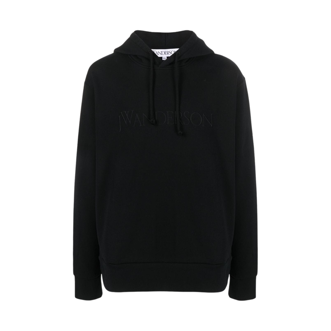 JW0105PG1390999 JW Anderson Logo Embroidered Cotton Hoodie Black
