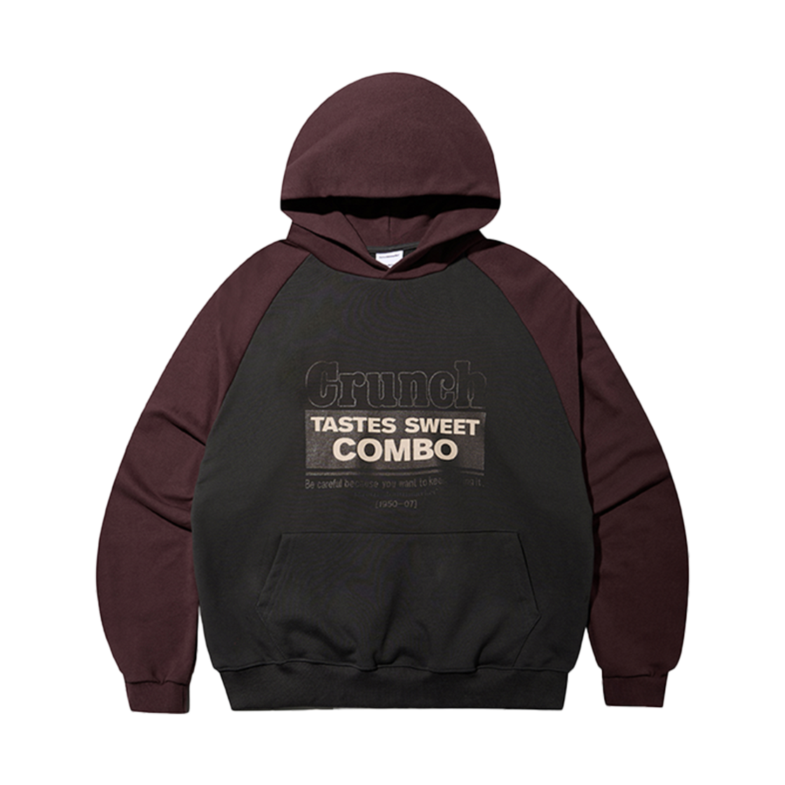 캑터스도넛마켓 크런치 레글런 후디 버건디(Cactusdonutmarket Crunch Raglan Hoodie - Burgundy)