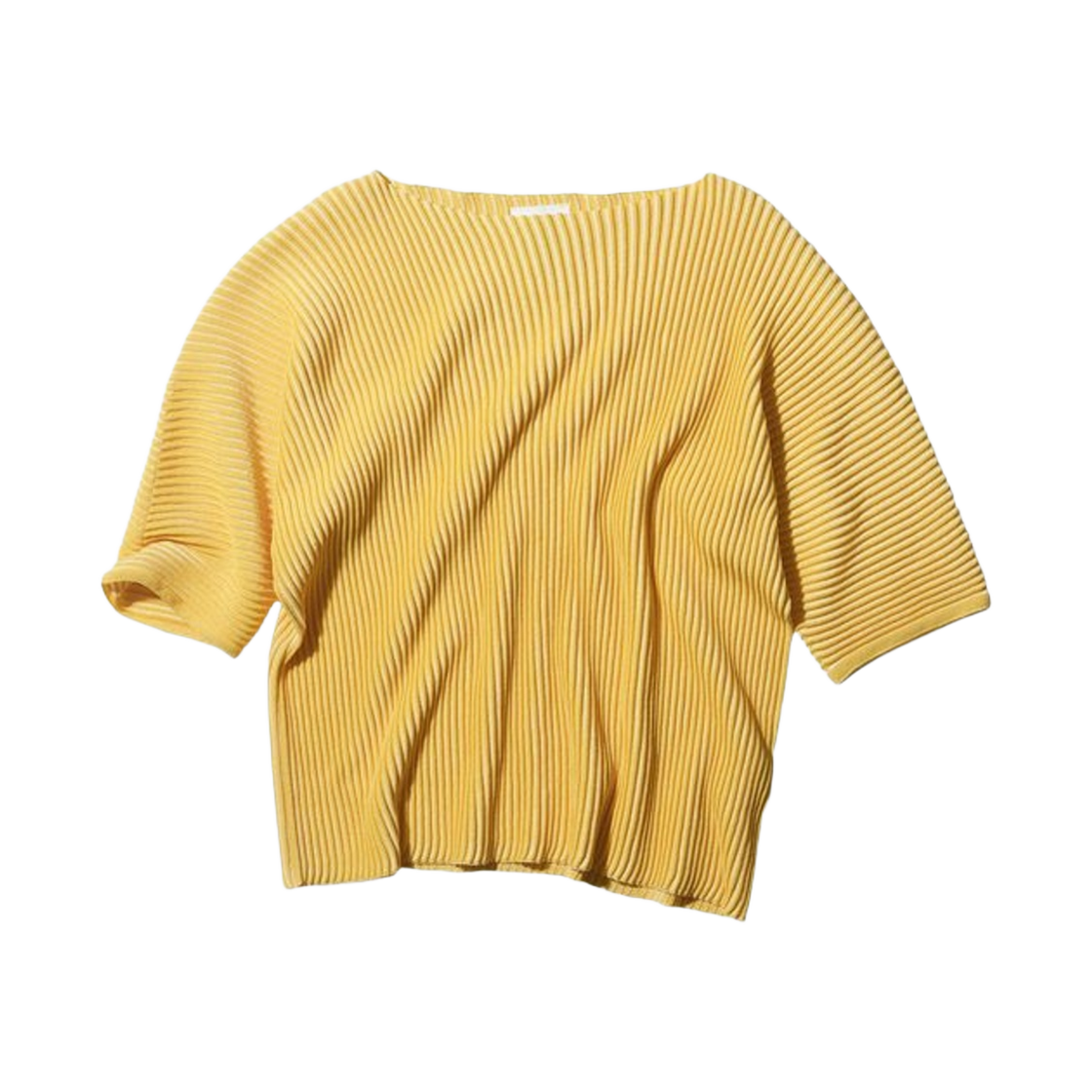 GZW33117 Goldwin 0 Japanese Paper Optical Knit Top Yellow