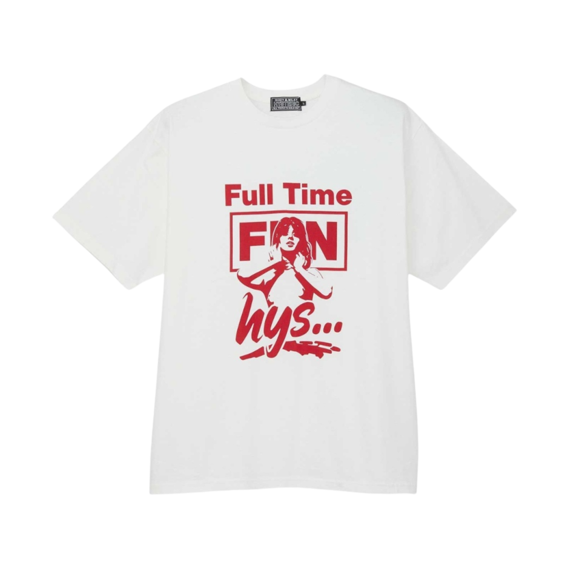 히스테릭 글래머 풀 타임 펀 티셔츠 화이트(Hysteric Glamour Full Time Fun T-Shirt White) - 1