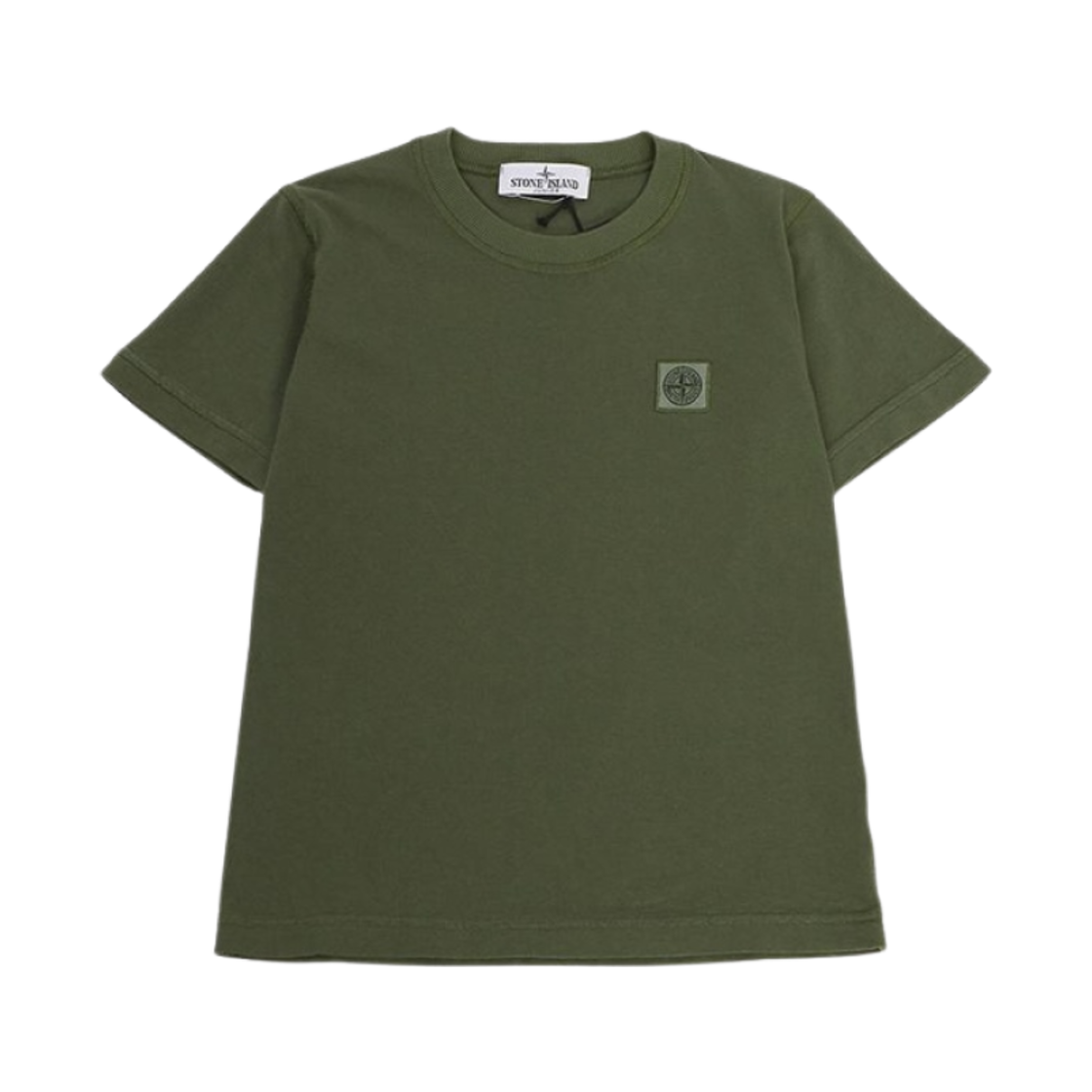 801620750-V0058 (Kids) Stone Island 20750 Patch T-Shirt Olive Green - 24SS