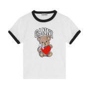 (W) Ganni Basic Jersey Bear T-Shirt White