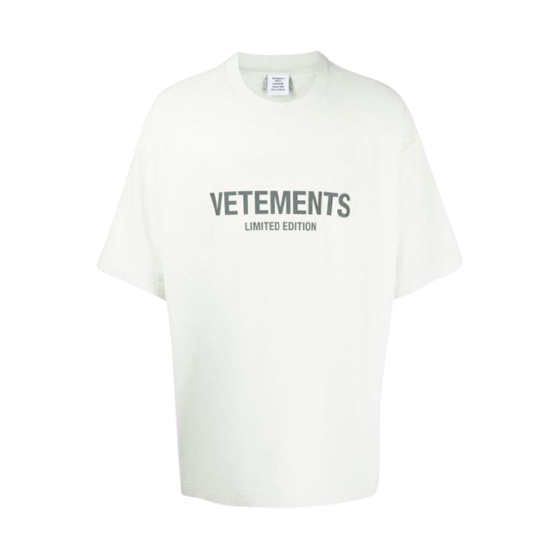 베트멍 리미티드 에디션 로고 티셔츠 크림(Vetements Limited Edition Logo T-Shirt Cream)