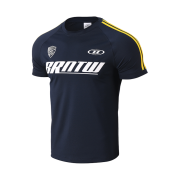 BORN TO WIN BRNTW Track Line T-Shirts Navy