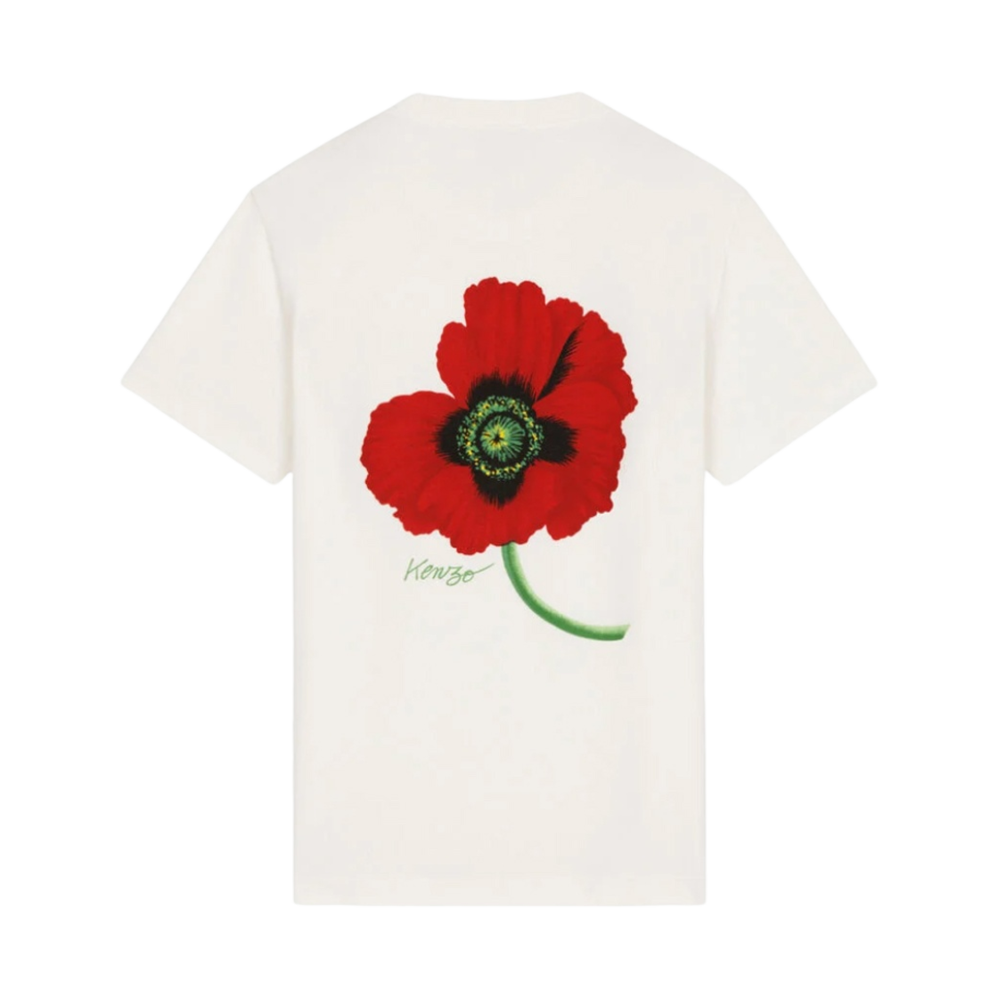 (W) 겐조 포피 루즈 티셔츠 오프 화이트((W) Kenzo Poppy Loose T-Shirt Off White) - 2