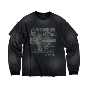 Flavorism Fiction Layered Long Sleeve (TT0084) Black