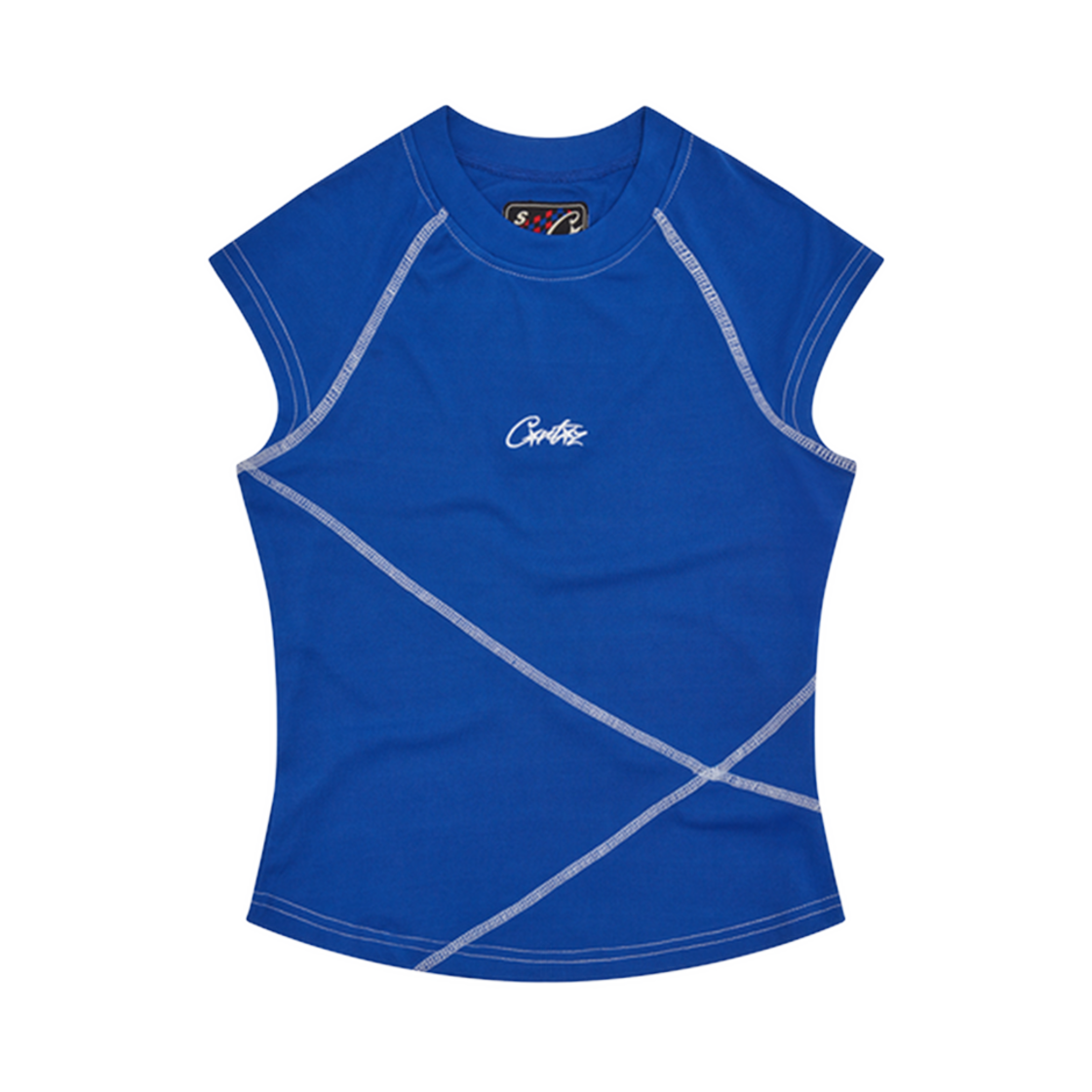 (W) 코르테이즈 레이서 베스트 탑 블루((W) Corteiz Racer Vest Top Blue) - 1