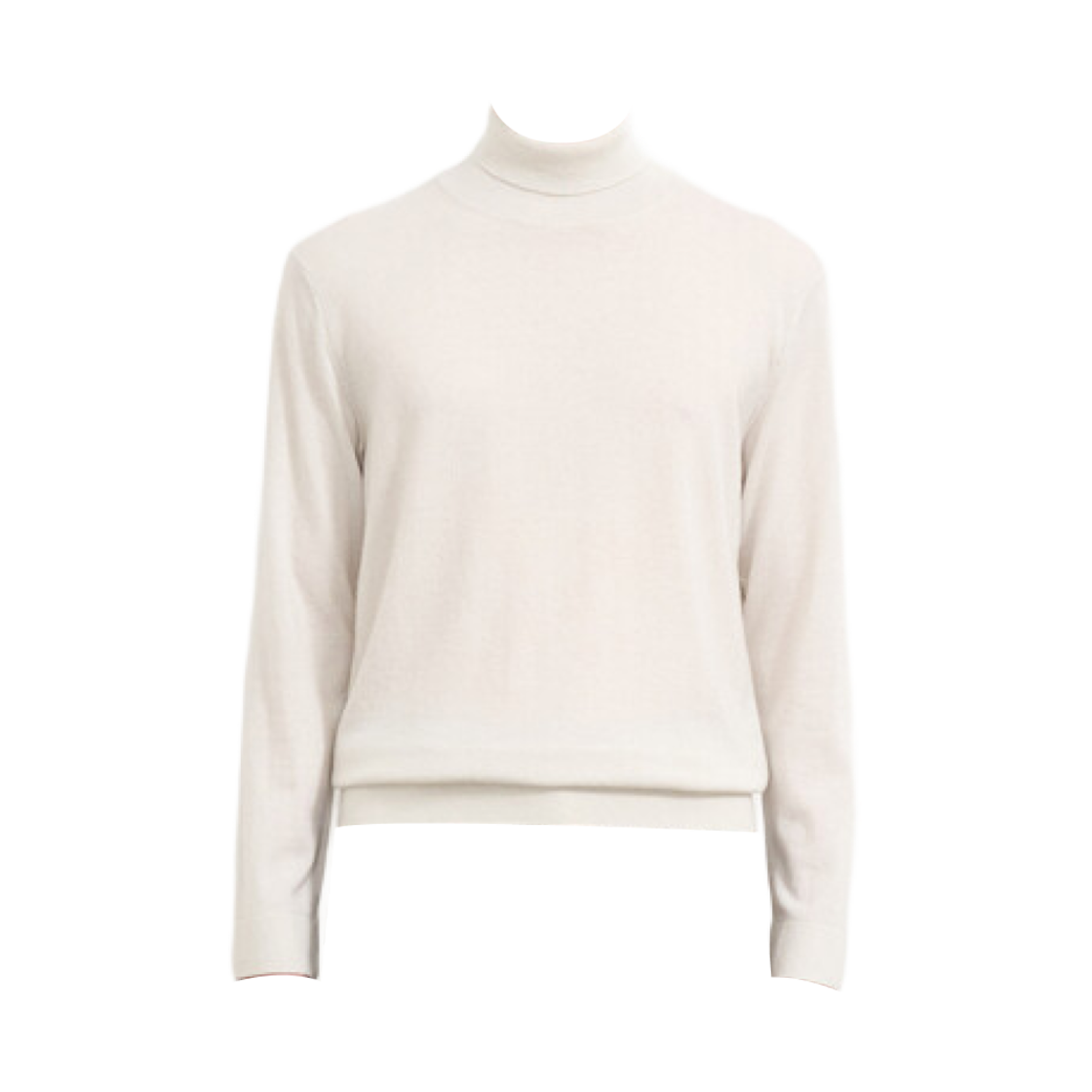 TH2EAKTU605M-EC Time Homme Cashmere Turtleneck Knit Top Ecru
