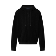 Louis Vuitton Monogram French Terry Zip-Through Hoodie Black