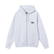 Stussy Basic Stussy Zip Hoodie Ash Heather 2021